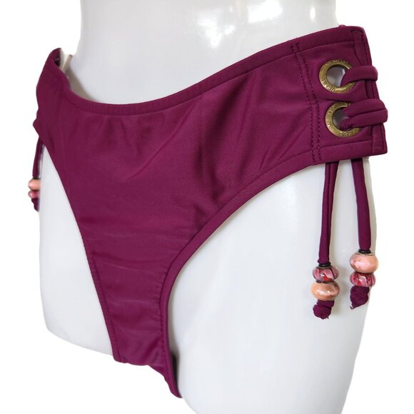 VENUS Plum Bikini Bottoms with Beading - Picture 2 of 5